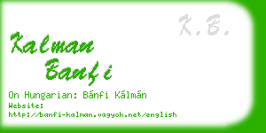 kalman banfi business card